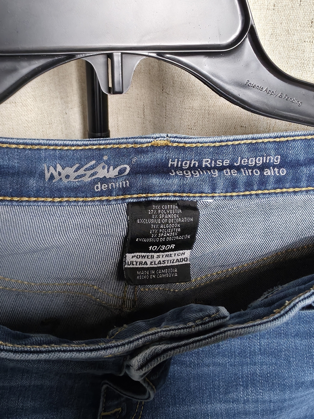 Wossino Denim High-Rise Skinny Jeans - Blue - 10/30R